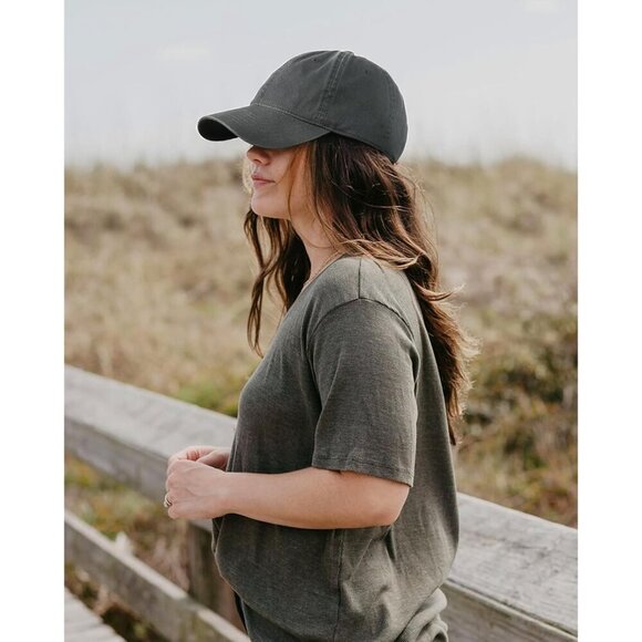 Women\'s Grey Vintage Washed Unstructured Baseball Cotton Adjustable Cap main image 6